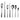 Camelot 7 piece stainless steel cutlery, Arthur Price