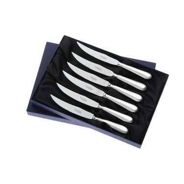 Arthur Price Sovereign Bead Set of 6 Steak Knives in Box