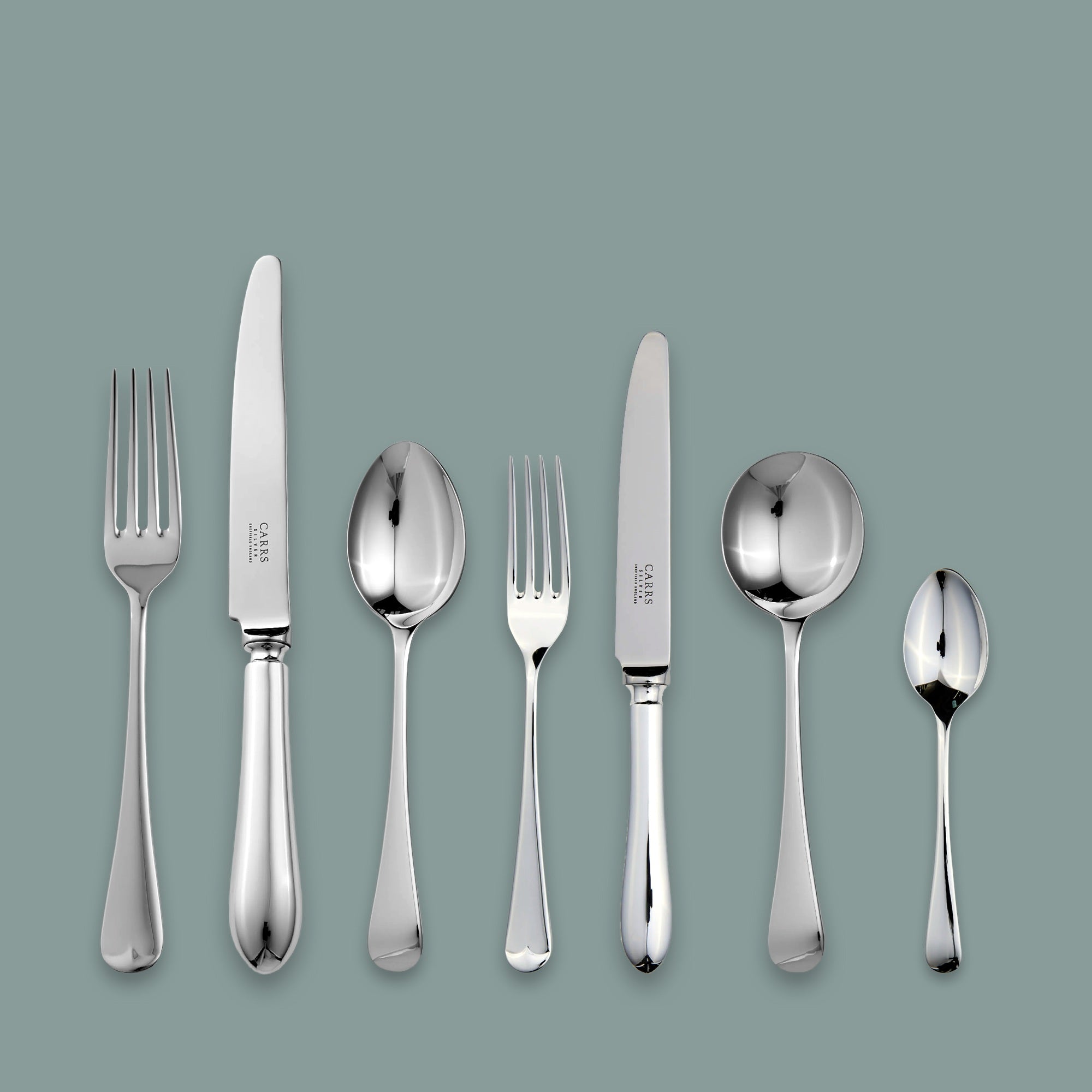 Carrs Old English Sterling Silver piece set table knife, table