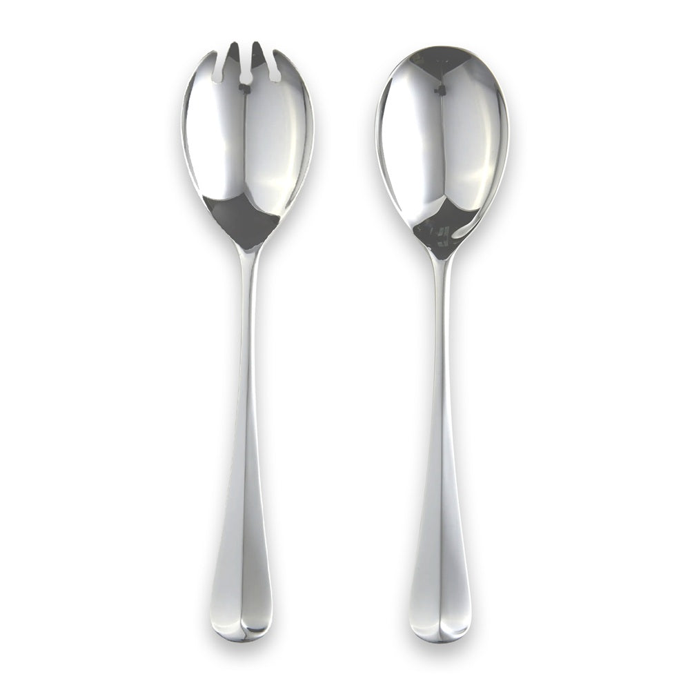 Carrs Rattail Sterling Silver Salad servers pair – Lincoln House