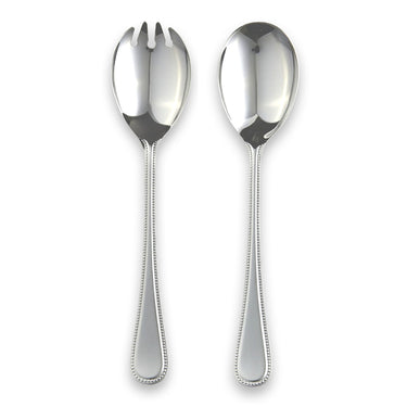 Carrs Silver Bead Salad Servers Pair