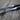 Dark ash steak knife and fork set on wood