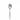 Satin steel teaspoon on white background