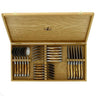 Laguiole 24-piece cutlery set with olive wood handles in wooden box