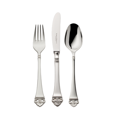 Robbe & Berking Rosenmuster Silver 3-Piece Flatware Set