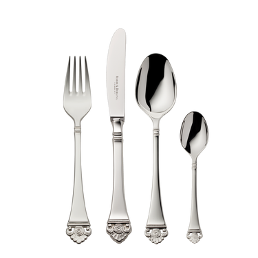 Robbe & Berking Rosenmuster Silver 4-Piece Cutlery Set