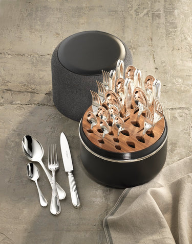 Belvedere silverware box and utensils