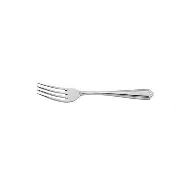 Silver fork on a white background