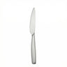 Satin steel dessert knife on white background