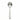 Satin steel soup spoon on white background