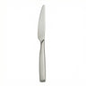 Satin steel table knife on white background