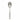 Satin steel table spoon on white background
