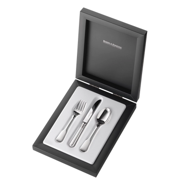 Robbe & Berking Spaten Silver Children's 3-piece flatware set in box