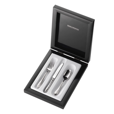 Robbe Berking Jardin Stainless Steel Children's 3-Piece Flatware Set in Box