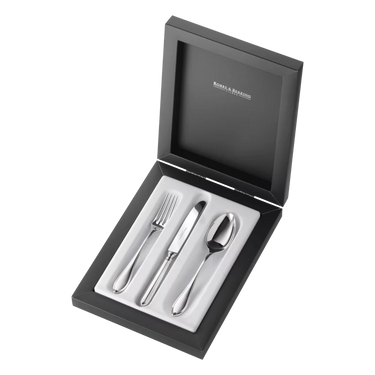 Robbe & Berking Navette Silver Children's 3-Piece Cutlery Set in Box