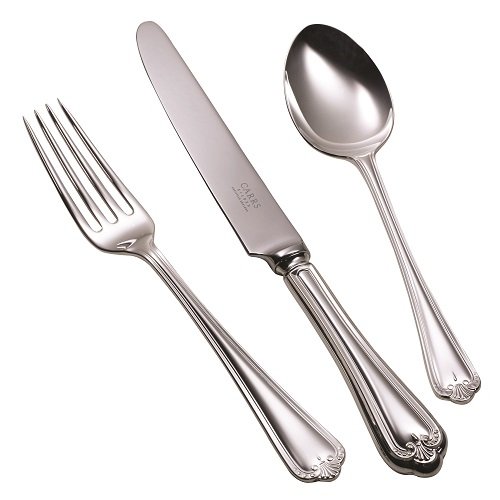 Jesmond Cutlery Table knife table fork dessert spoon, Carrs of Sheffield