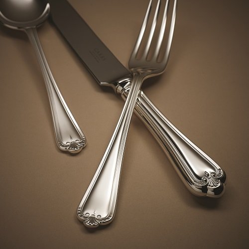 Jesmond Cutlery Table knife table fork dessert spoon, Carrs of Sheffield