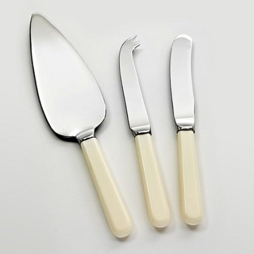 Cream Handled Serving Items – Pie Server, Cheese Knife, Butter Knife