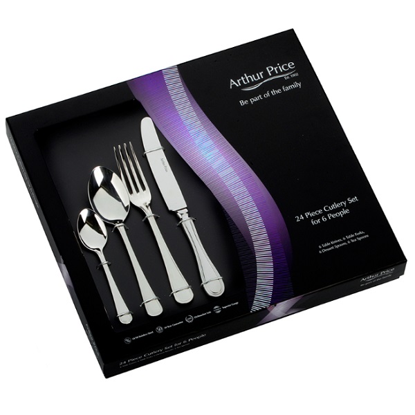 Arthur Price Classic Stainless Steel Cutlery 24 Piece Box Set – Britannia