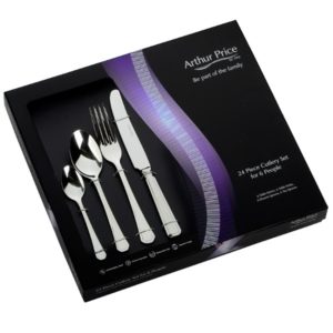 Arthur Price Classic Stainless Steel Cutlery 24 Piece Box Set - Grecian