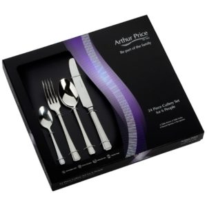 Arthur Price Classic Stainless Steel Cutlery 24 Piece Box Set - Harley