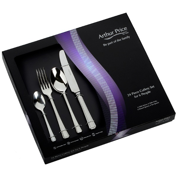 Arthur Price Classic Stainless Steel Cutlery 24 Piece Box Set – Harley