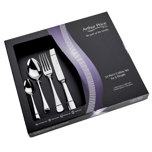 Arthur Price Classic Stainless Steel Cutlery 24 Piece Box Set - Old English