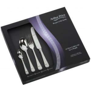 Arthur Price Classic Stainless Steel Cutlery 24 Piece Box Set - Rattail