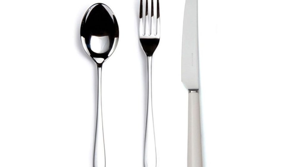 David Mellor Pride Cutlery with white handles 3 piece