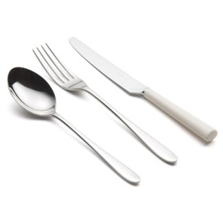 David Mellor Pride Cutlery with white handles 3 piece setting