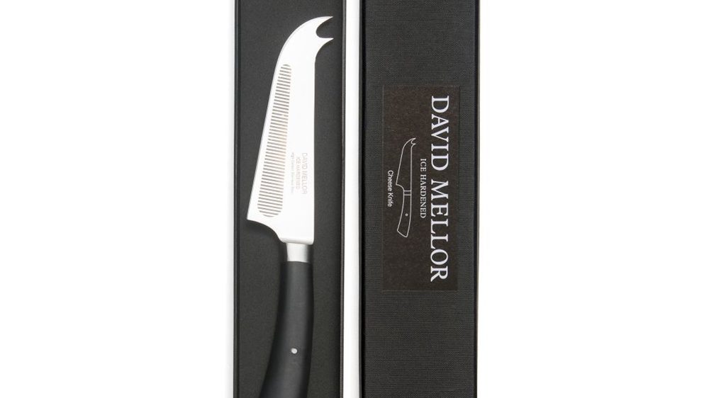 David Mellor black handle cheese knife 13.5cm in box