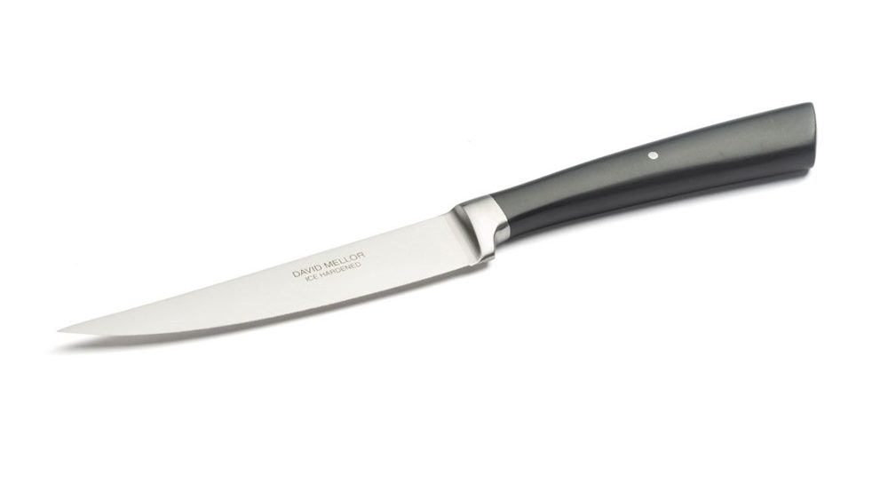 David Mellor black handle steak knife profile