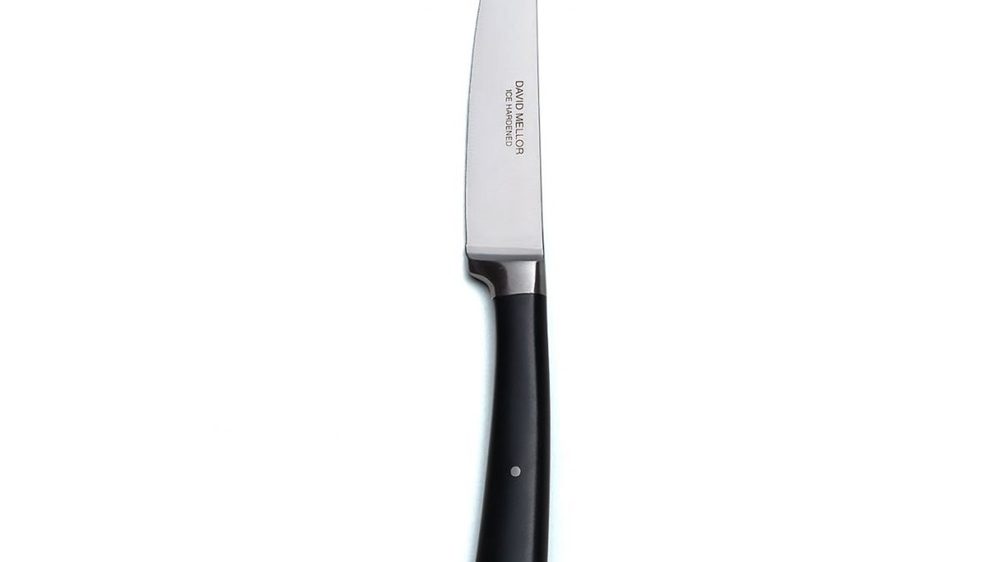 David Mellor black handle steak knife single