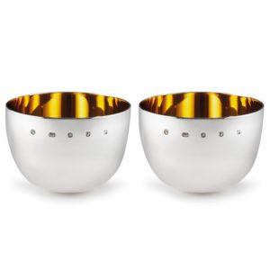 Large Silver Tumbler Cup - Pair
