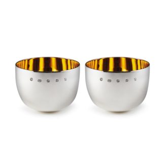 Medium Silver Tumbler Cup - Pair