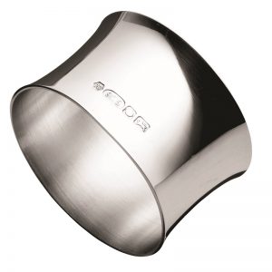 Concave Sterling Silver Napkin Ring, Carrs of Sheffield