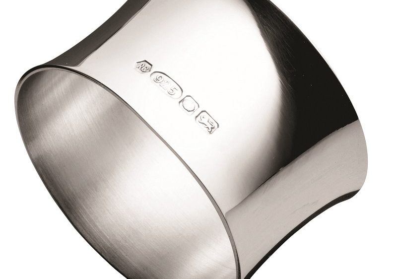 Concave Sterling Silver Napkin Ring, Carrs of Sheffield