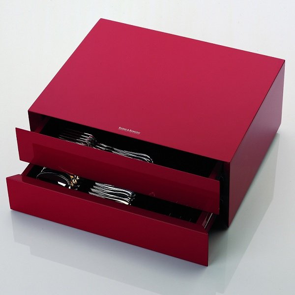 RED LACQUERED Cutlery Cabinet, Robbe & Berking