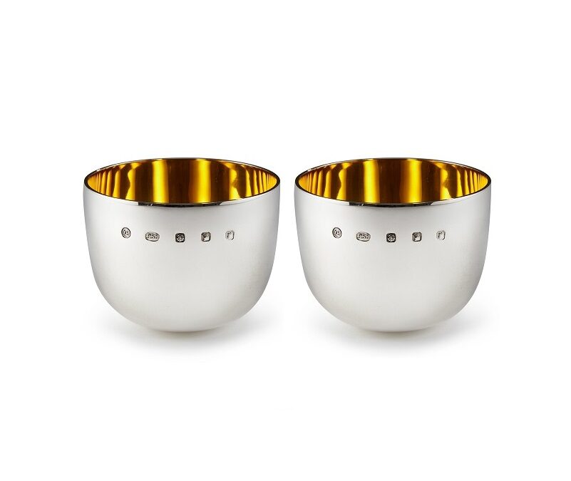 Small Silver Tumbler Cup – Pair