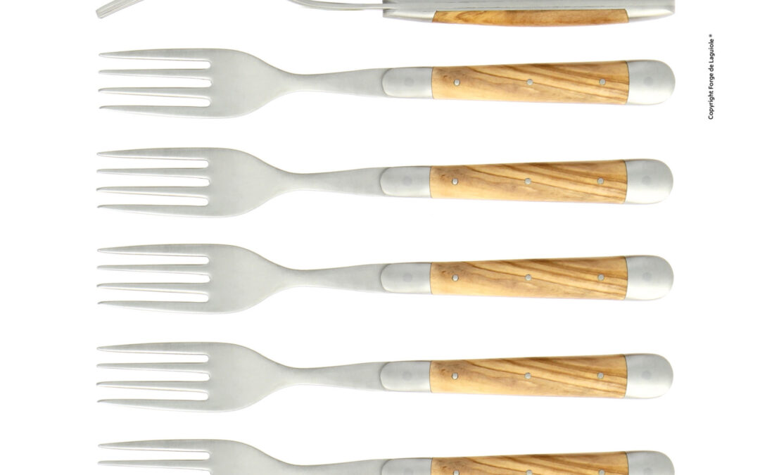 Olivewood forks, satin finish