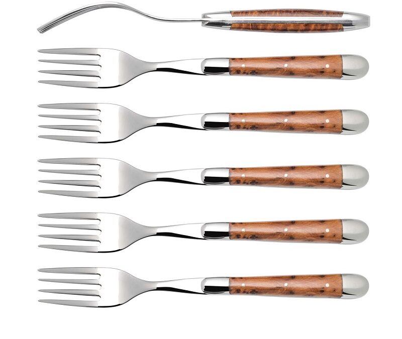 Thuya Fork Set of 6 – Polished