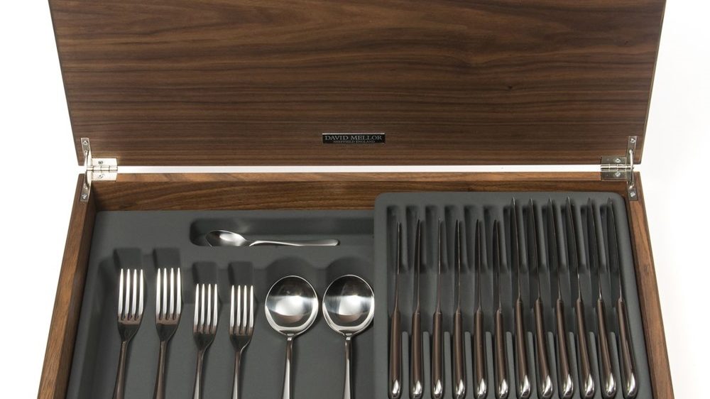 David Mellor Paris Stainless Steel Cutlery Canteen Walnut