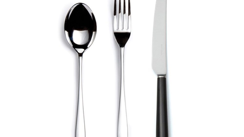 David Mellor Pride Cutlery with black handles 3 piece