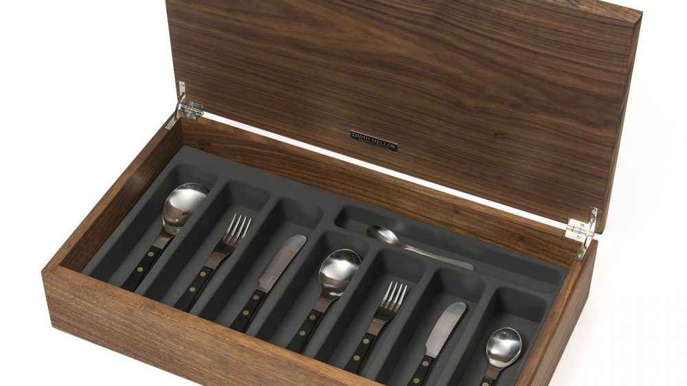 David Mellor Provencal Stainless Steel Cutlery Canteen Walnut Profile