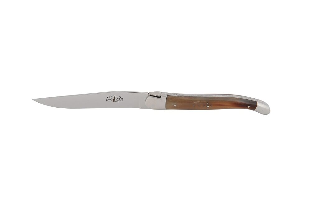 Horn Table knife, polished, Forge de Laguiole