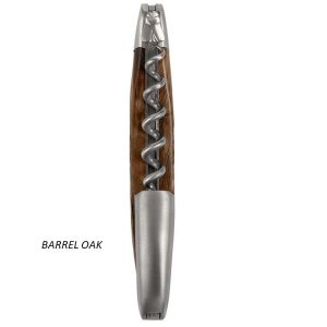 Oak Barrel Sommelier, bee and corkscrew detail - Forge de Laguiole