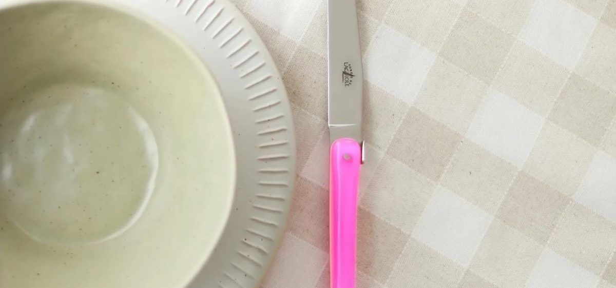 Jean Michel Wilmotte Steak Knives Full Acrylic Handle Pink