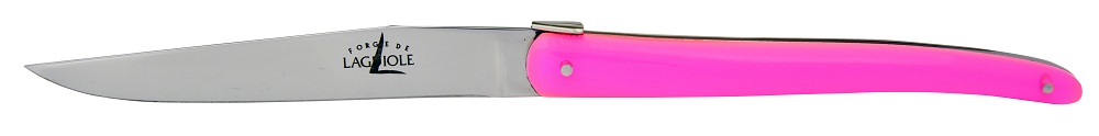 Jean-Michel Wilmotte pink steak knives,  Forge de Laguiole