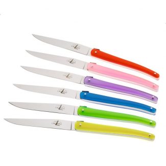 Jean-Michel Wilmotte multicolour steak knives, Forge de Laguiole