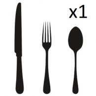 3 Piece cutlery illustrustration